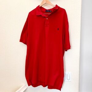 Polo Ralph Lauren Classic Fit Mesh Polo Shirt 3TXL 100% cotton color red